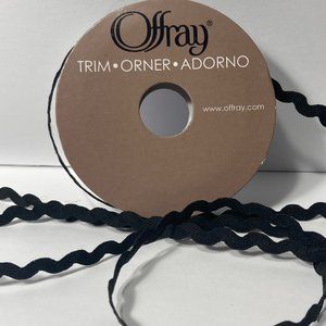 Black Ric Rac Trim Ribbon Offray 12 Rolls Craft Scrapbook Card Making Gifts